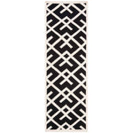 Safavieh Dhurries 552 Rug, DHU552 - Black / Ivory