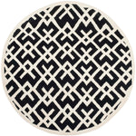 Safavieh Dhurries 552 Rug, DHU552 - Black / Ivory