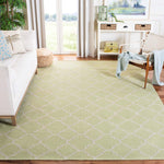 Safavieh Dhurries 554 Rug, DHU554 - Light Green / Ivory