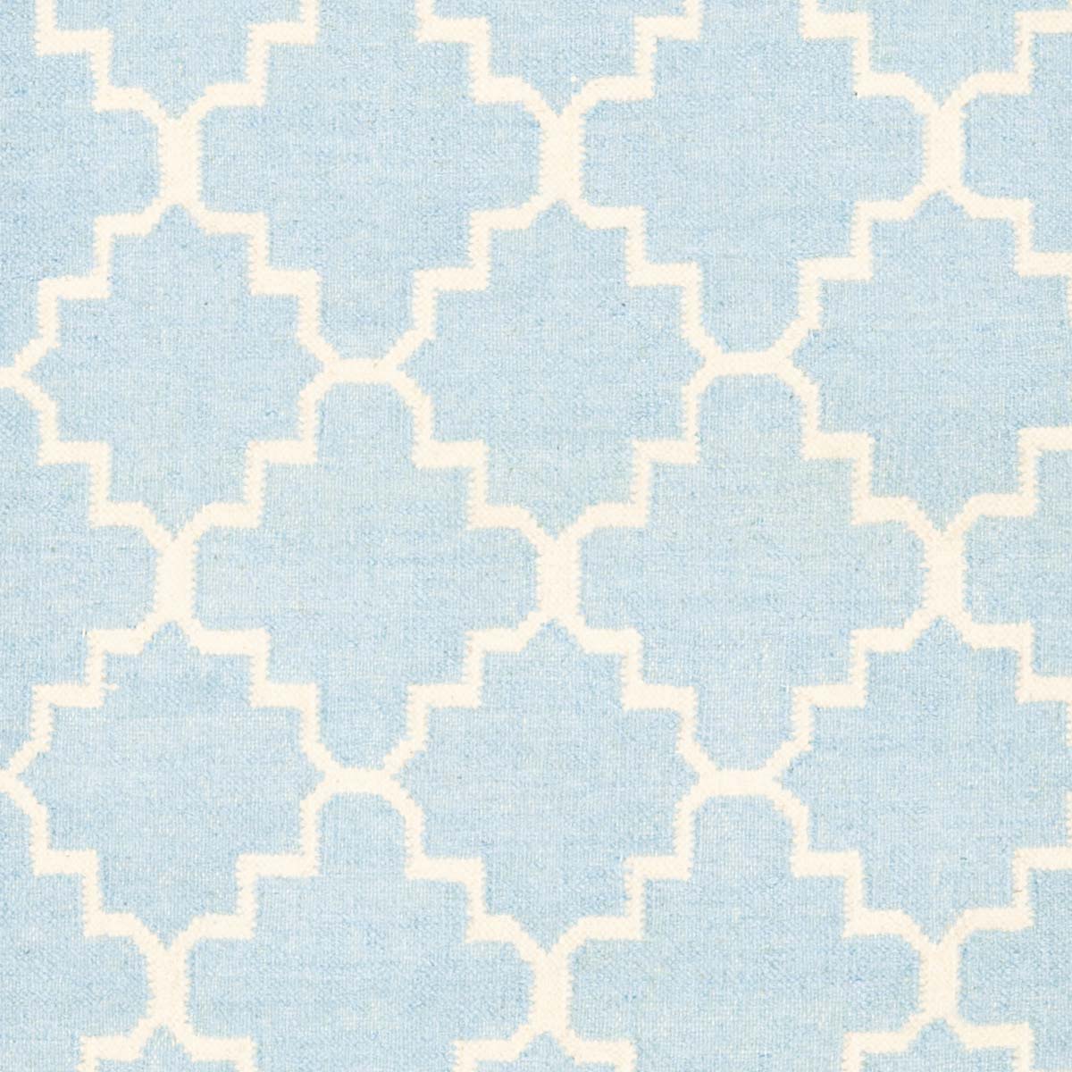 Safavieh Dhurries 554 Rug, DHU554 - Light Blue / Ivory