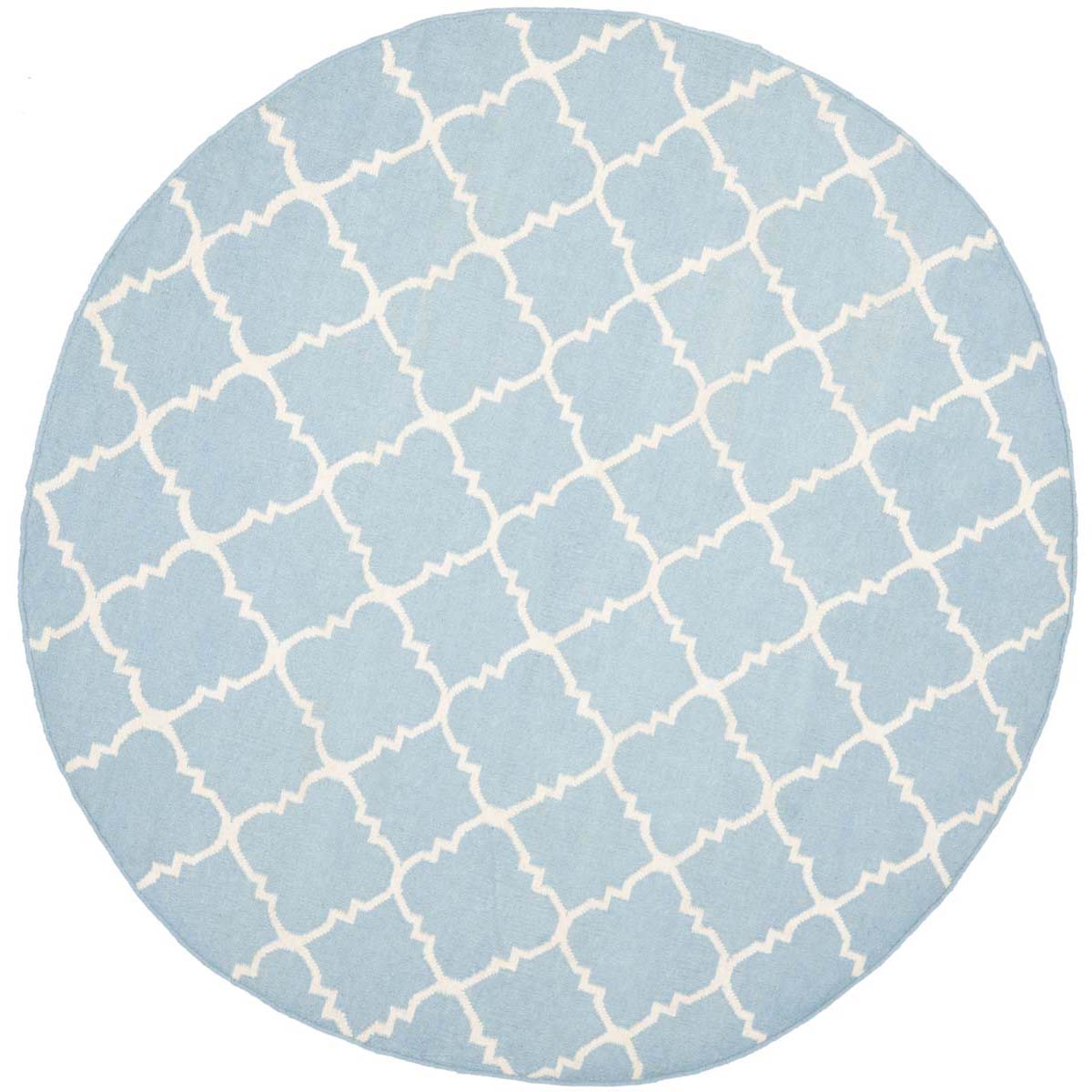 Safavieh Dhurries 554 Rug, DHU554 - Light Blue / Ivory