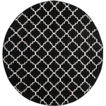 Safavieh Dhurries 554 Rug, DHU554 - Black / Ivory