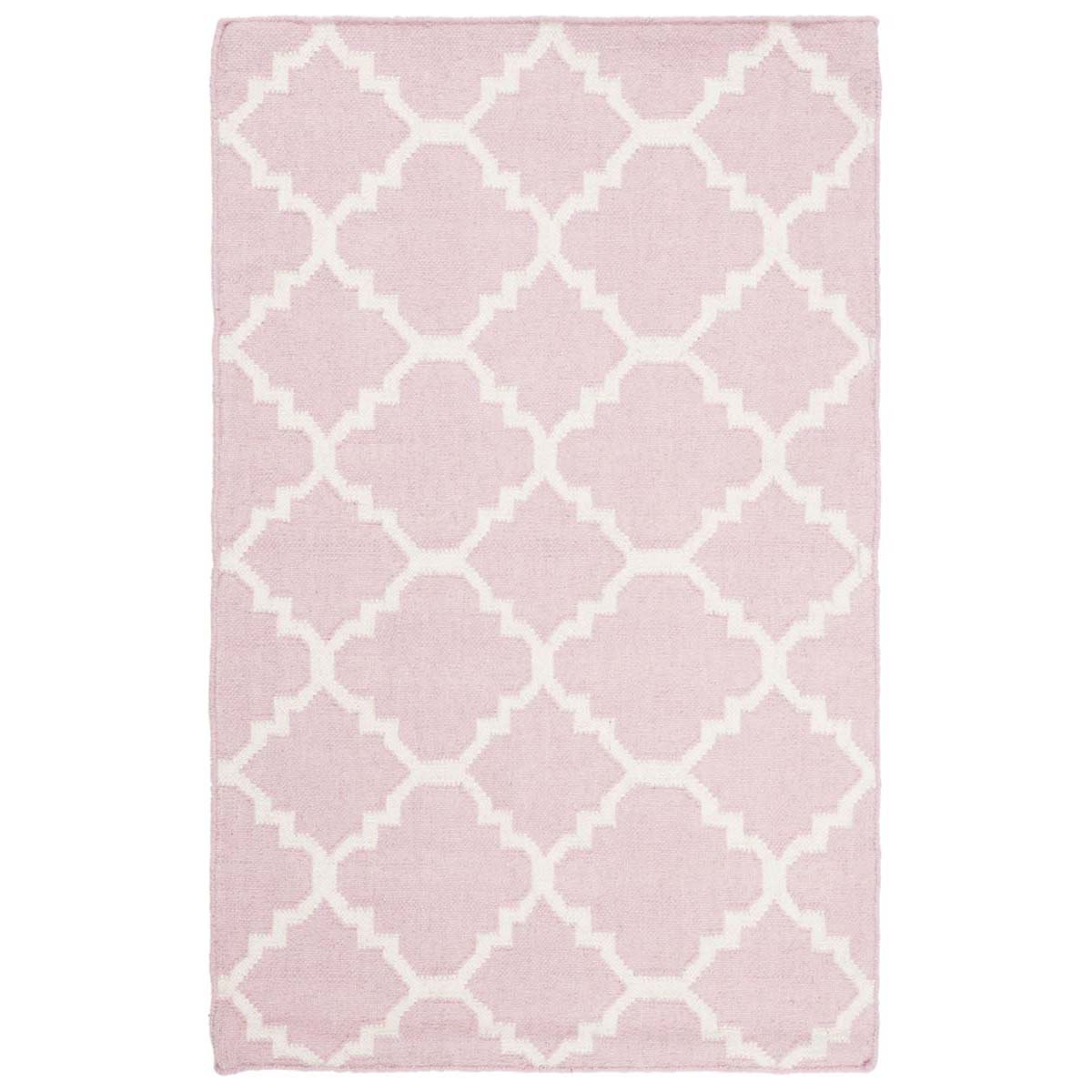 Safavieh Dhurries 554 Rug, DHU554 - Pink / Ivory