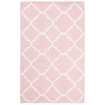 Safavieh Dhurries 554 Rug, DHU554 - Pink / Ivory