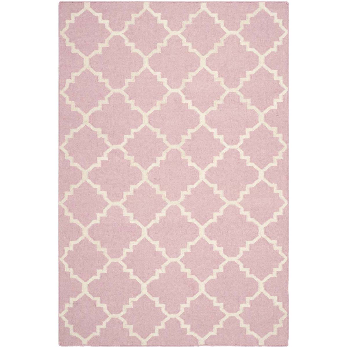 Safavieh Dhurries 554 Rug, DHU554 - Pink / Ivory