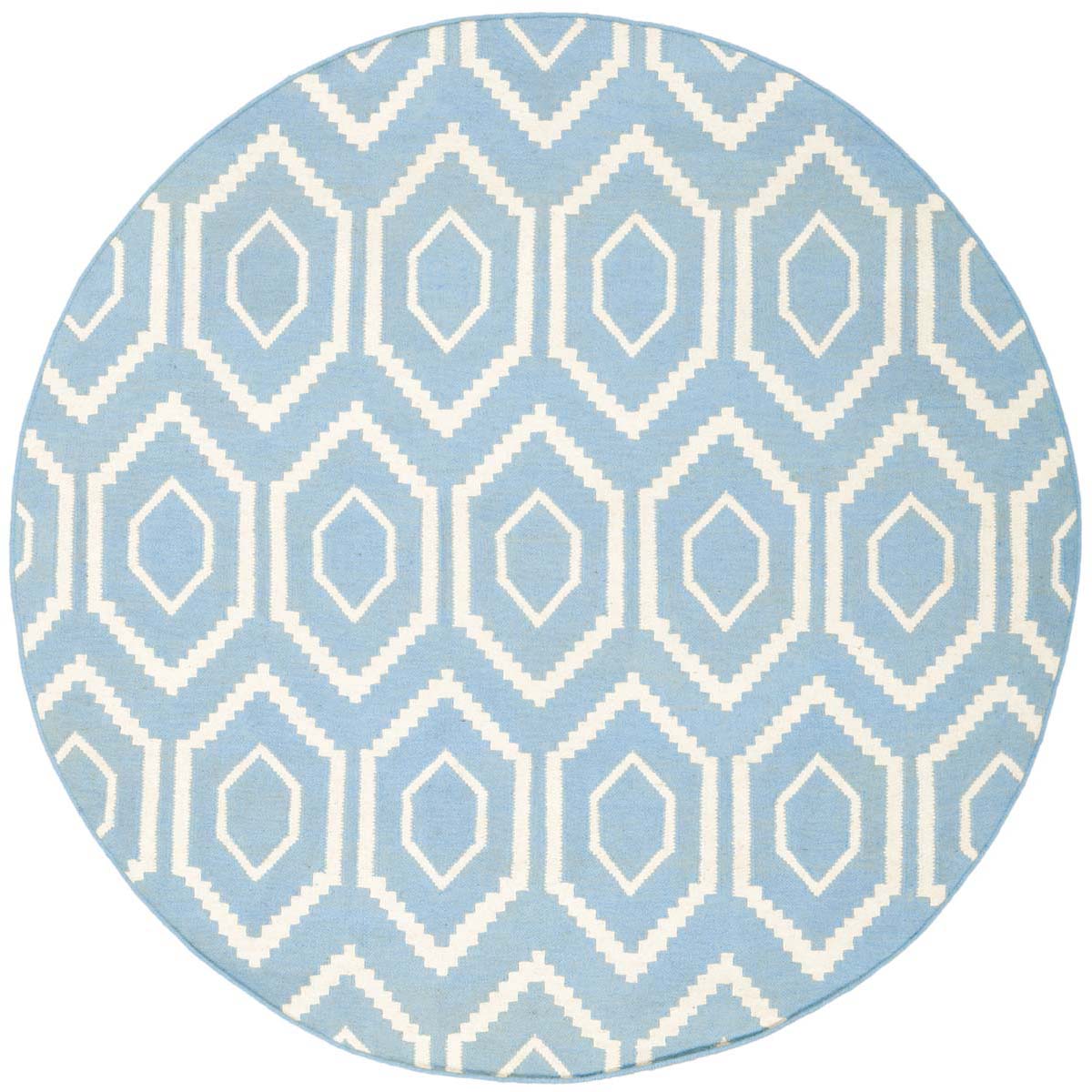 Safavieh Dhurries 556 Rug, DHU556 - Blue / Ivory