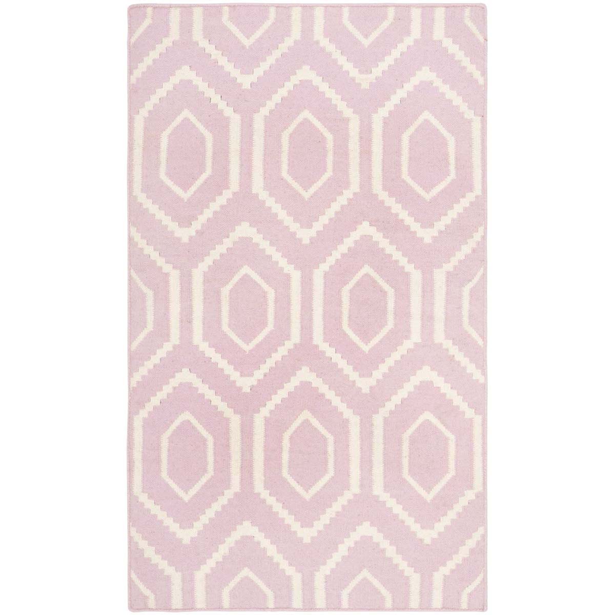 Safavieh Dhurries 556 Rug, DHU556 - Pink / Ivory