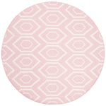 Safavieh Dhurries 556 Rug, DHU556 - Pink / Ivory