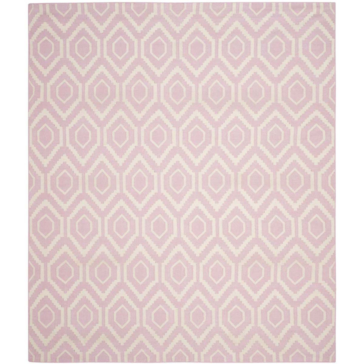 Safavieh Dhurries 556 Rug, DHU556 - Pink / Ivory