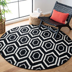 Safavieh Dhurries 556 Rug, DHU556 - Black / Ivory