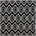 Safavieh Dhurries 556 Rug, DHU556 - Black / Ivory