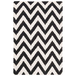 Safavieh Dhurries 557 Rug, DHU557 - Black / Ivory