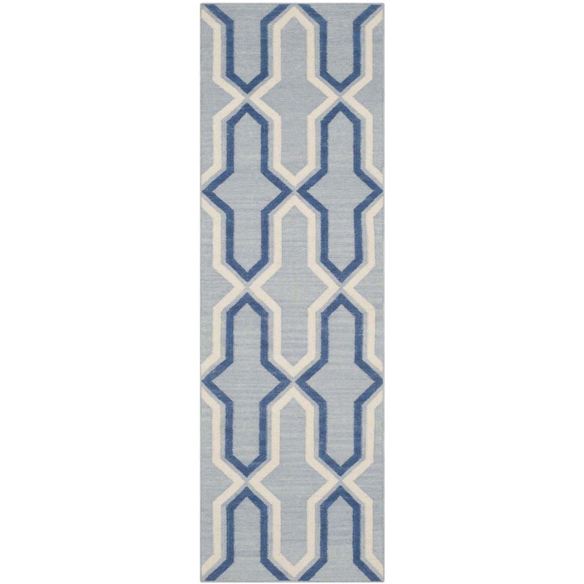 Safavieh Dhurries 559 Rug, DHU559 - Light Blue / Dark Blue