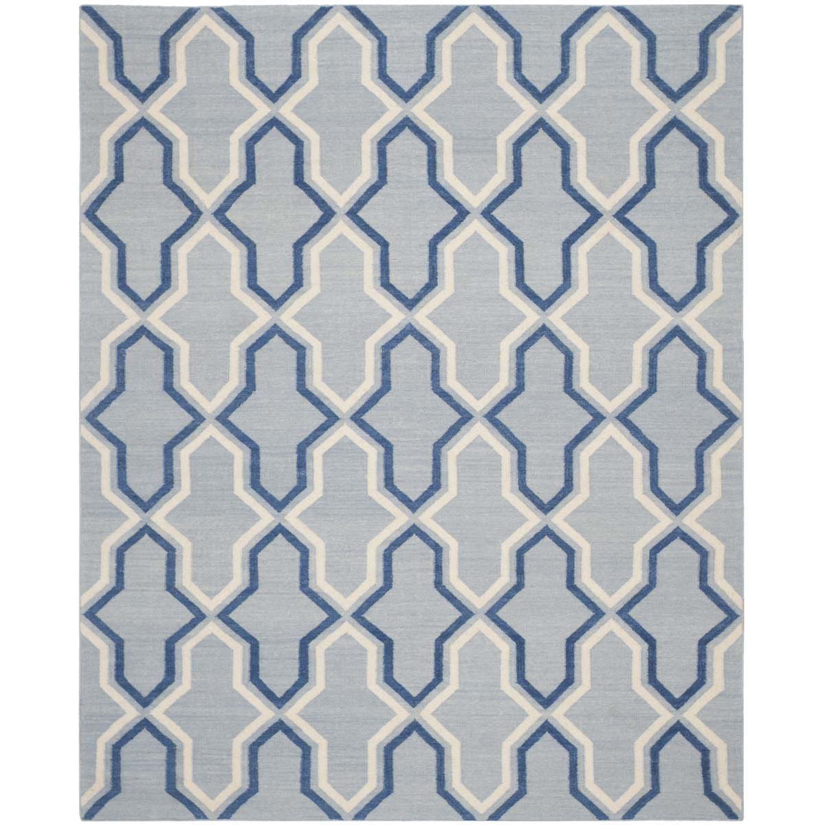 Safavieh Dhurries 559 Rug, DHU559 - Light Blue / Dark Blue