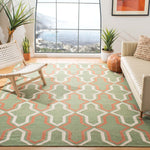 Safavieh Dhurries 559 Rug, DHU559 - Green / Rust