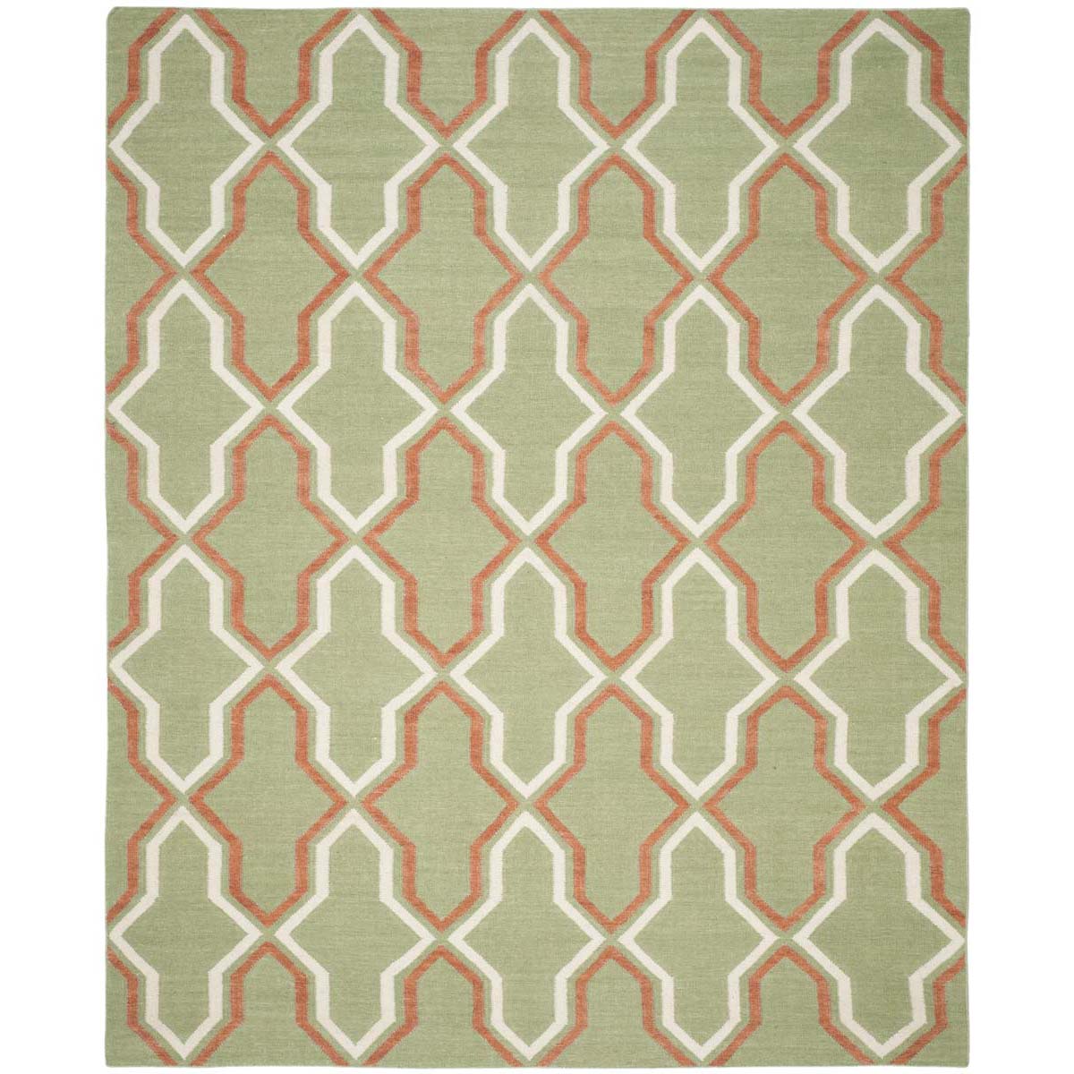 Safavieh Dhurries 559 Rug, DHU559 - Green / Rust