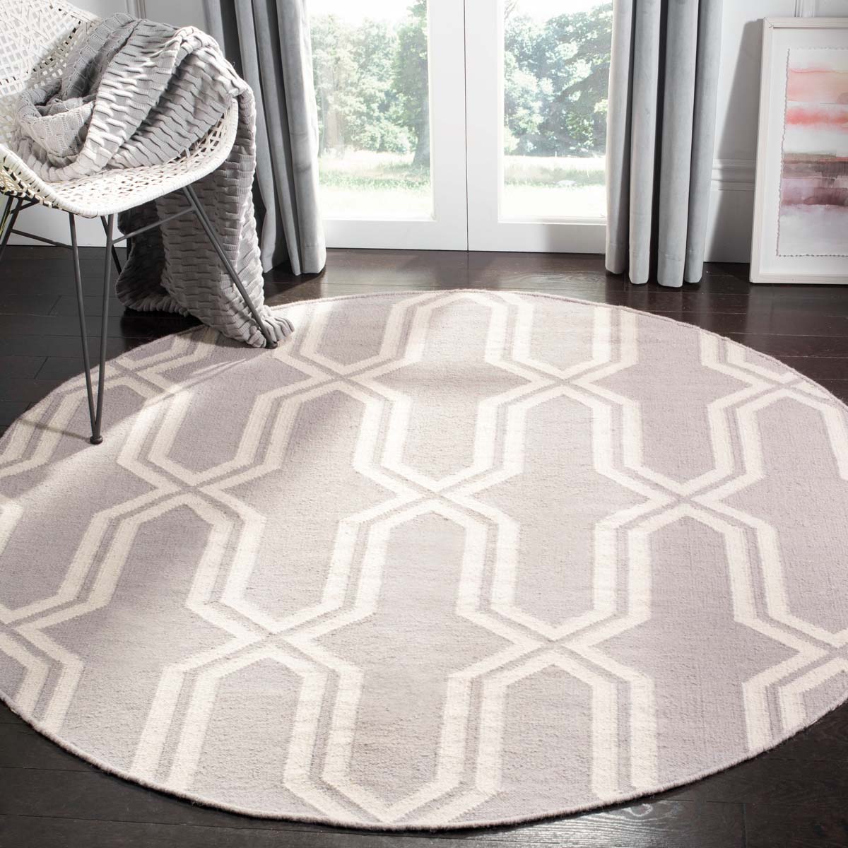 Safavieh Dhurries 559 Rug, DHU559 - Grey / Ivory