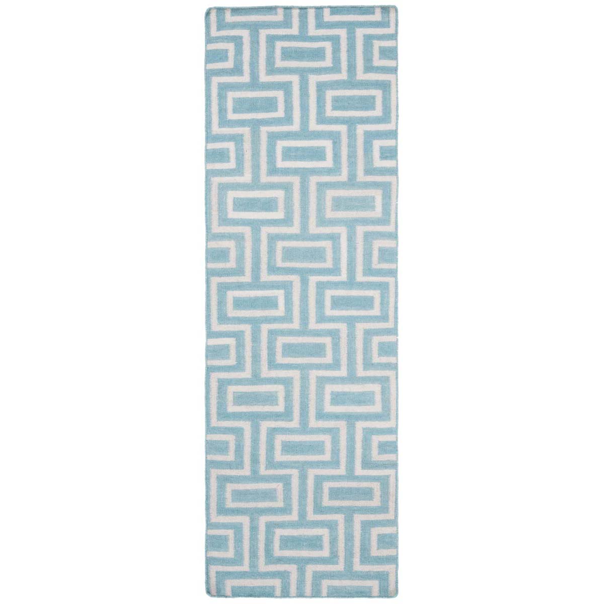 Safavieh Dhurries 562 Rug, DHU562 - Light Blue / Ivory