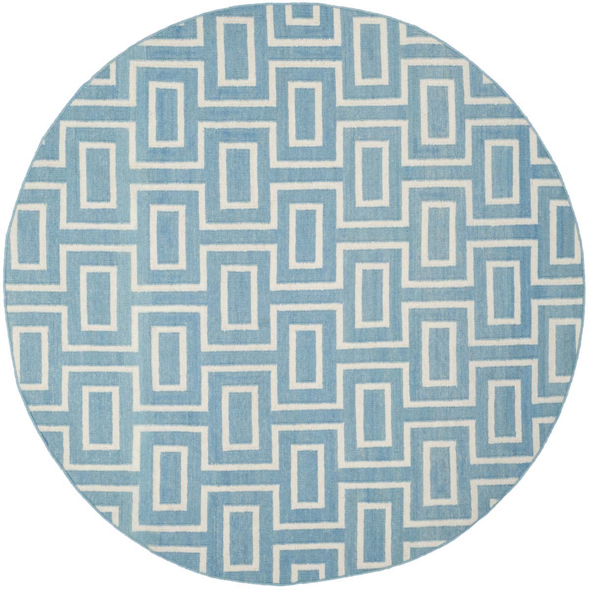 Safavieh Dhurries 562 Rug, DHU562 - Light Blue / Ivory