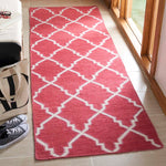 Safavieh Dhurries 564 Rug, DHU564 - Red / Ivory