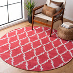 Safavieh Dhurries 564 Rug, DHU564 - Red / Ivory