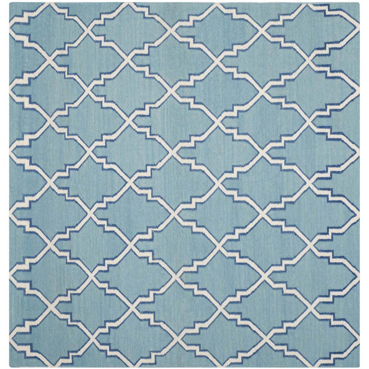 Safavieh Dhurries 564 Rug, DHU564 - Light Blue / Ivory