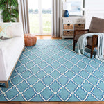 Safavieh Dhurries 564 Rug, DHU564 - Light Blue / Ivory