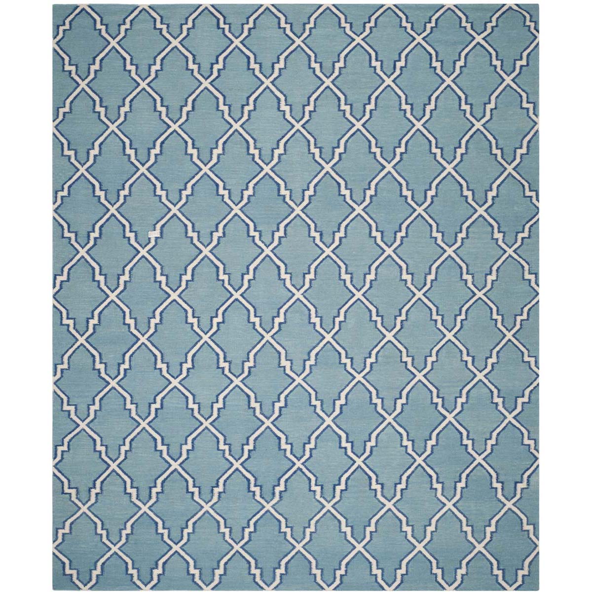 Safavieh Dhurries 564 Rug, DHU564 - Light Blue / Ivory