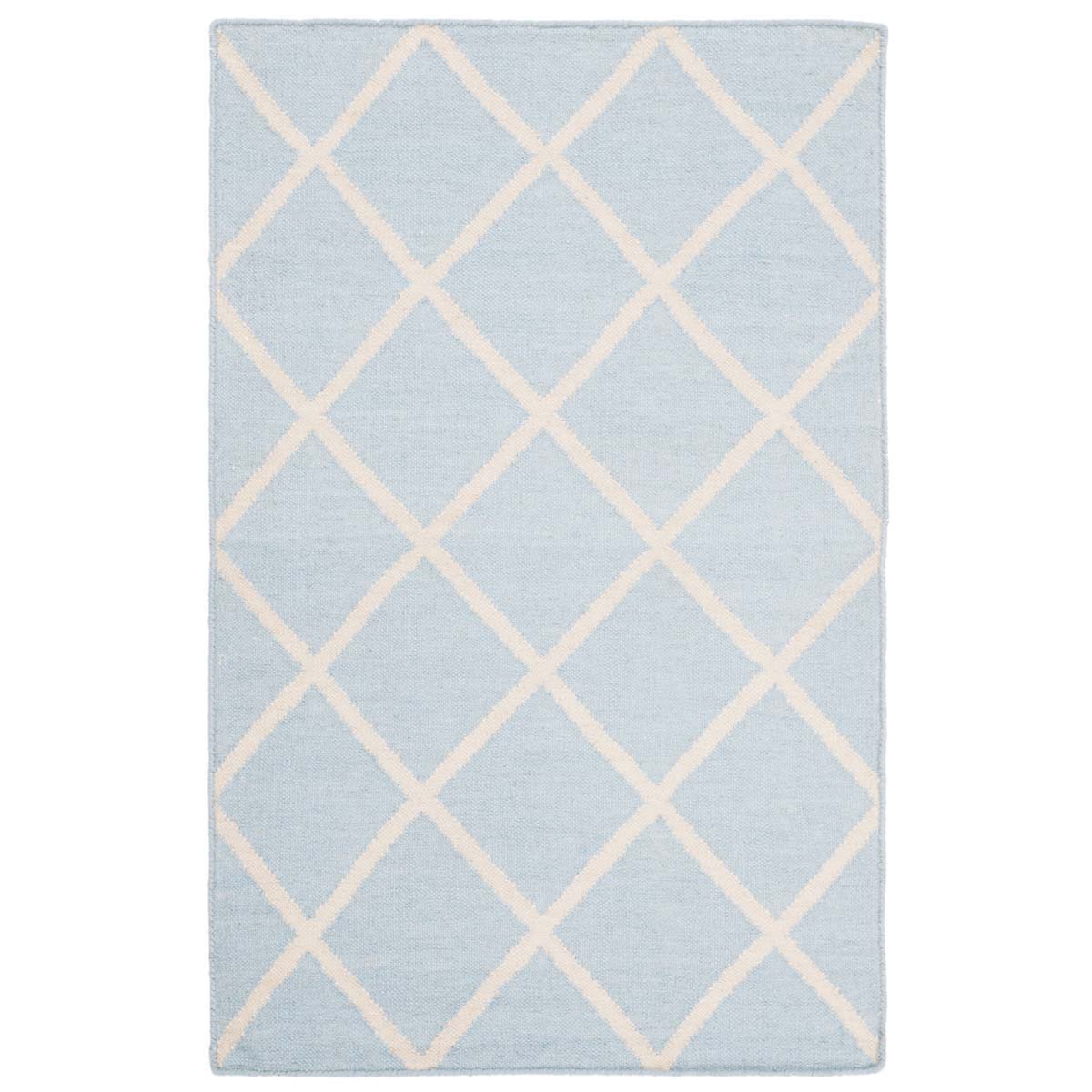 Safavieh Dhurries 565 Rug, DHU565 - Light Blue / Ivory