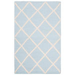 Safavieh Dhurries 565 Rug, DHU565 - Light Blue / Ivory