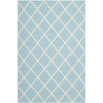 Safavieh Dhurries 565 Rug, DHU565 - Light Blue / Ivory