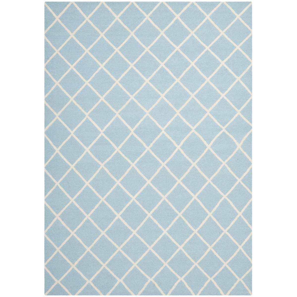 Safavieh Dhurries 565 Rug, DHU565 - Light Blue / Ivory