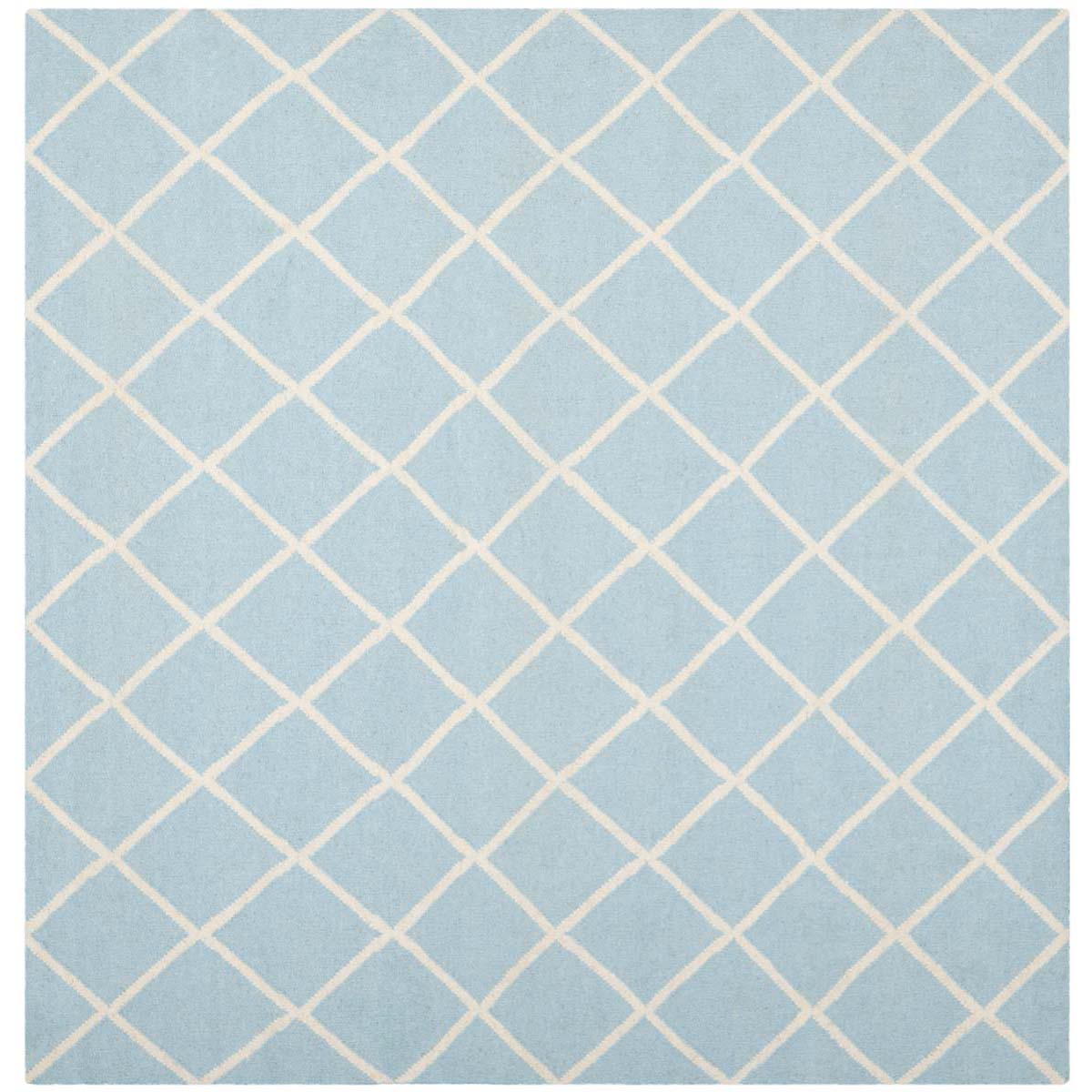 Safavieh Dhurries 565 Rug, DHU565 - Light Blue / Ivory