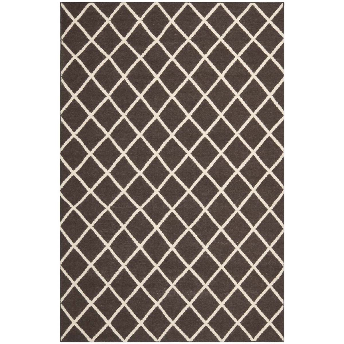 Safavieh Dhurries 565 Rug, DHU565 - Brown / Ivory