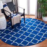 Safavieh Dhurries 566 Rug, DHU566 - Dark Blue