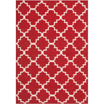 Safavieh Dhurries 566 Rug, DHU566 - Red / Ivory