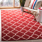 Safavieh Dhurries 566 Rug, DHU566 - Red / Ivory