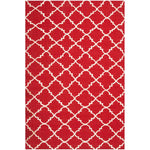 Safavieh Dhurries 566 Rug, DHU566 - Red / Ivory