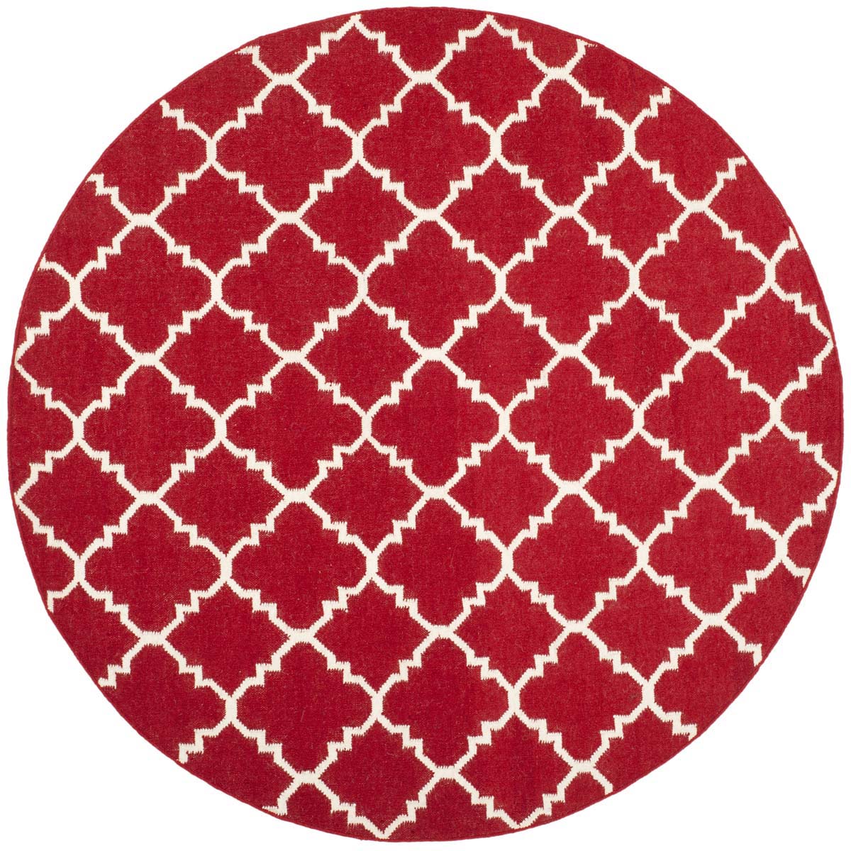 Safavieh Dhurries 566 Rug, DHU566 - Red / Ivory