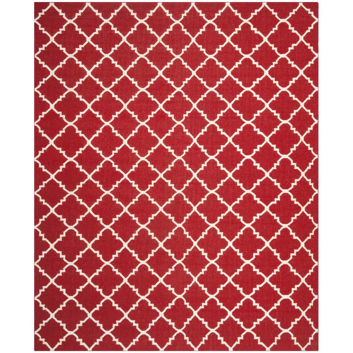 Safavieh Dhurries 566 Rug, DHU566 - Red / Ivory