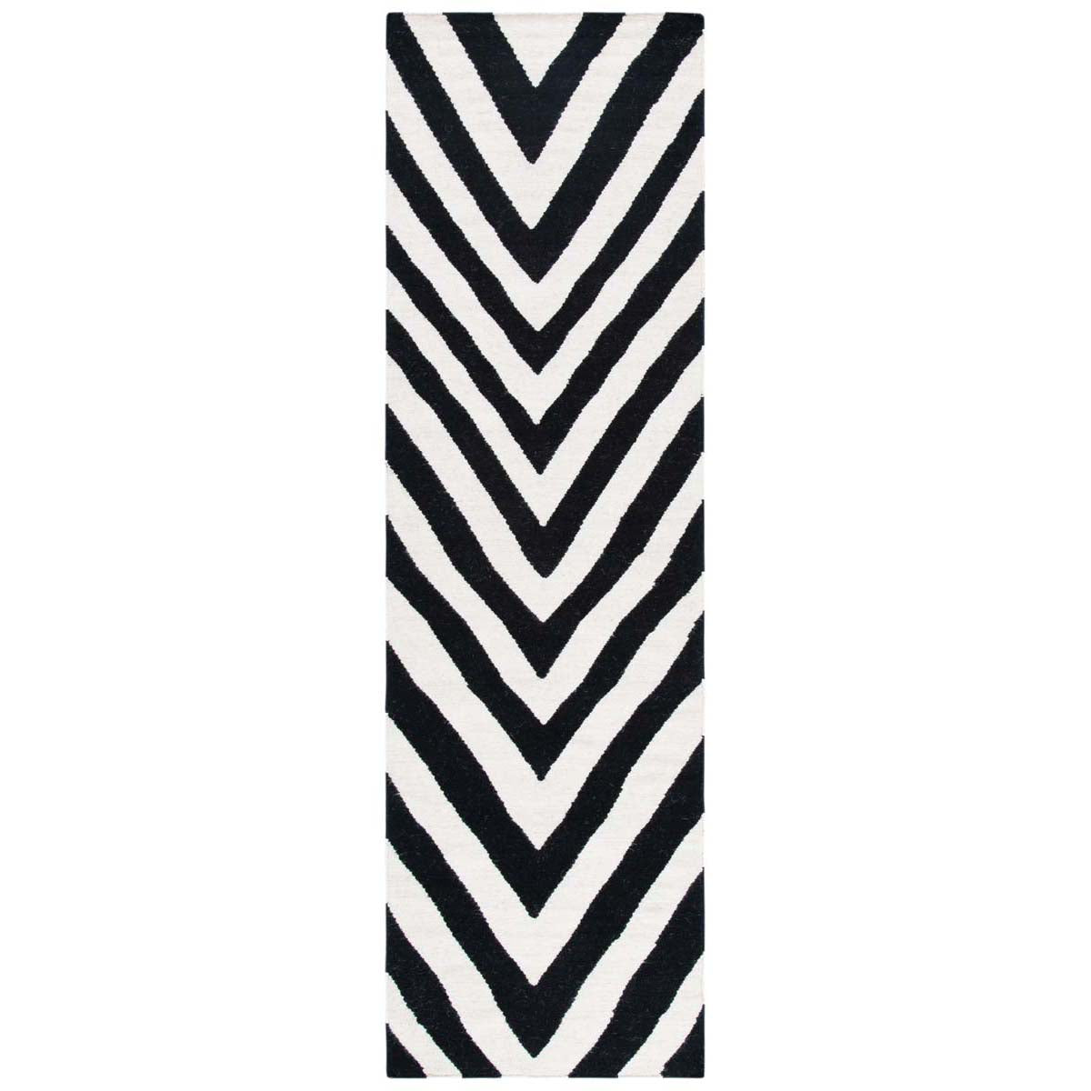 Safavieh Dhurries 568 Rug, DHU568 - Black / Ivory