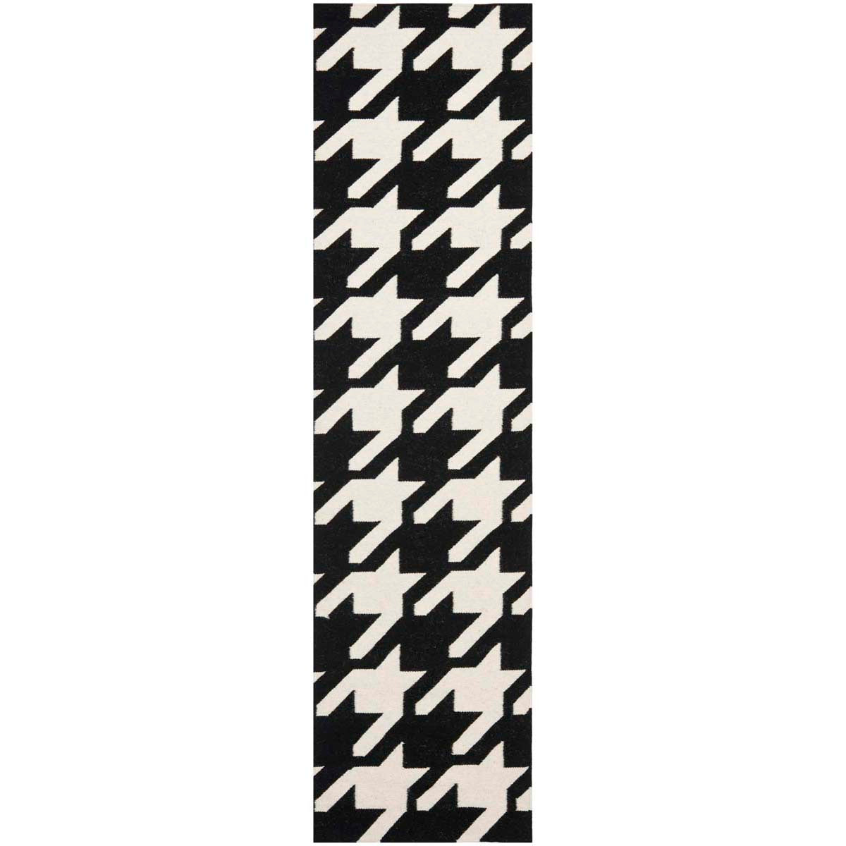 Safavieh Dhurries 570 Rug, DHU570 - Black / Ivory