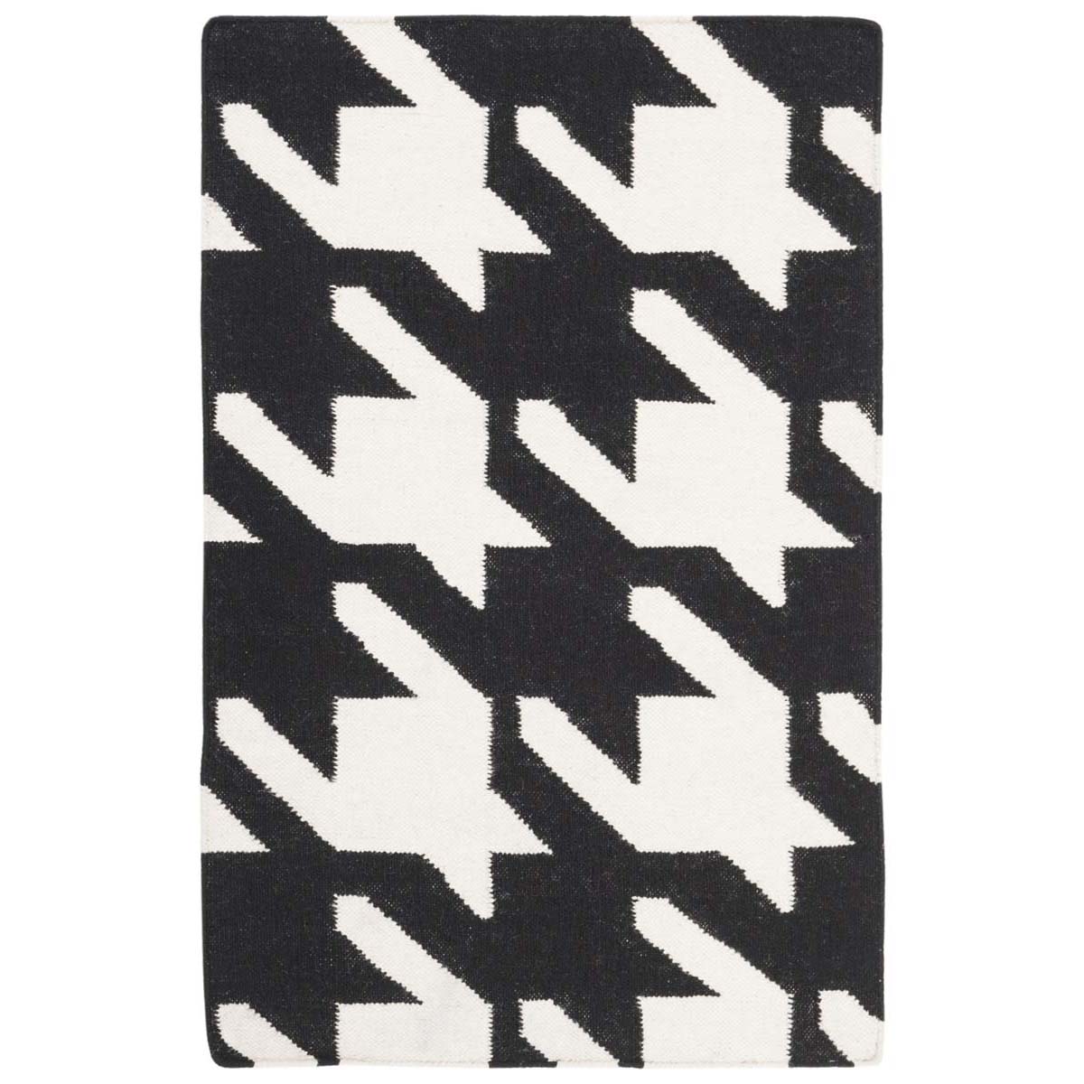 Safavieh Dhurries 570 Rug, DHU570 - Black / Ivory