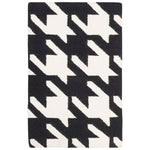 Safavieh Dhurries 570 Rug, DHU570 - Black / Ivory