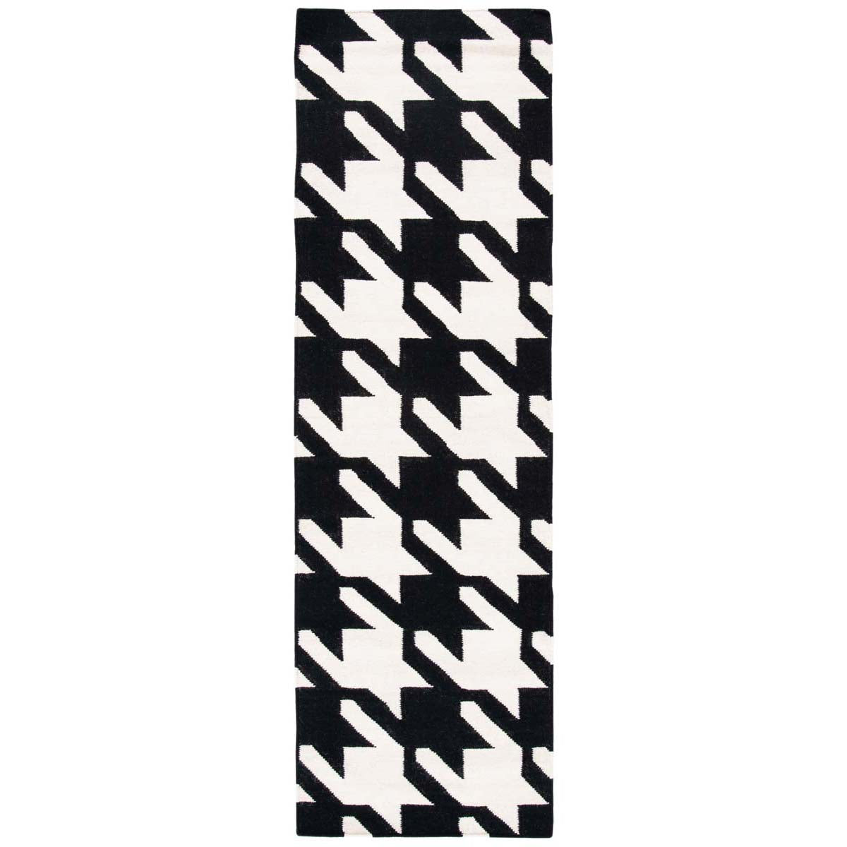 Safavieh Dhurries 570 Rug, DHU570 - Black / Ivory