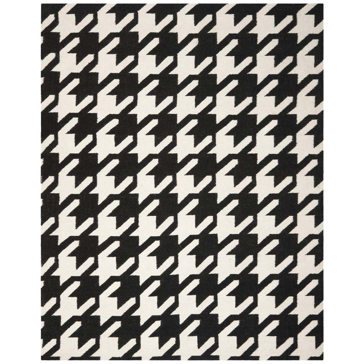 Safavieh Dhurries 570 Rug, DHU570 - Black / Ivory