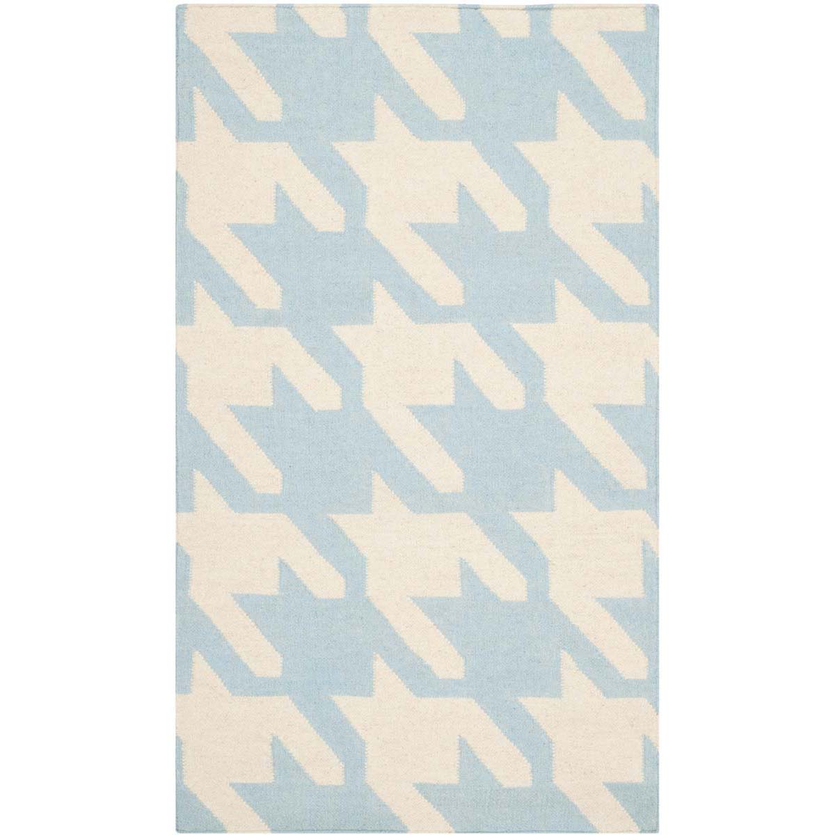 Safavieh Dhurries 570 Rug, DHU570 - Light Blue / Ivory