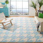 Safavieh Dhurries 570 Rug, DHU570 - Light Blue / Ivory