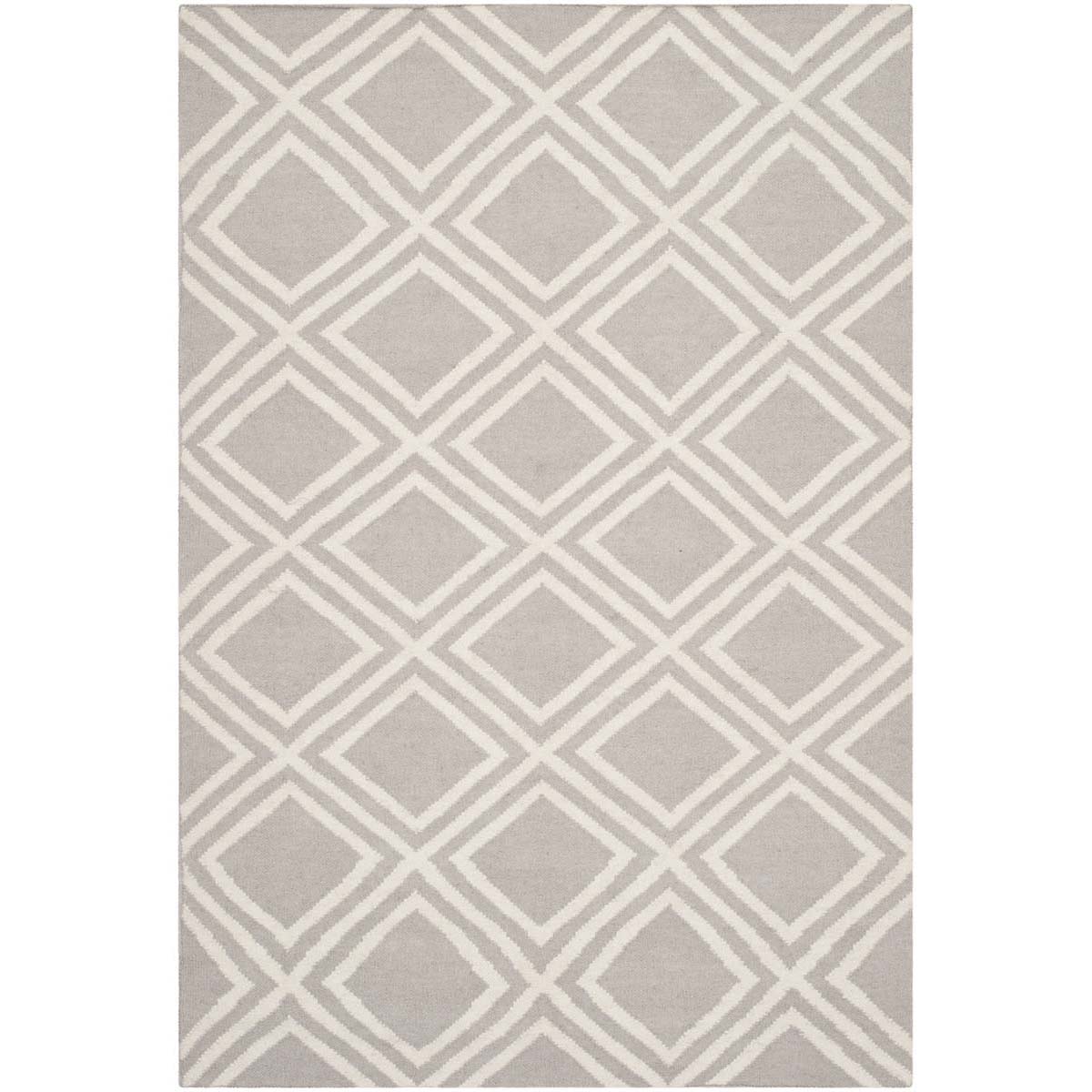 Safavieh Dhurries 571 Rug, DHU571 - Grey / Ivory