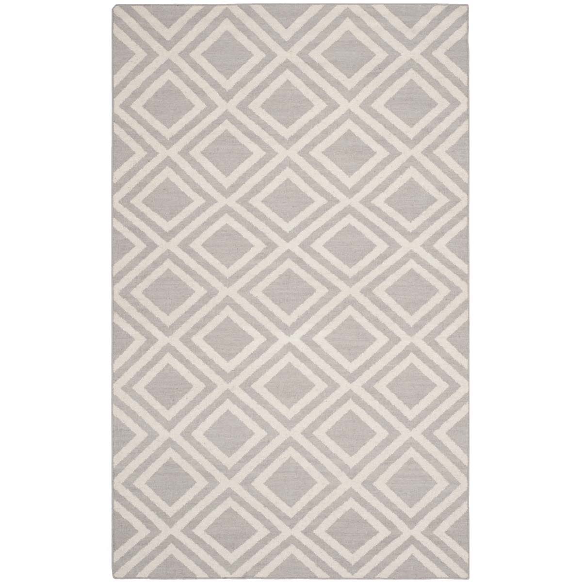 Safavieh Dhurries 571 Rug, DHU571 - Grey / Ivory